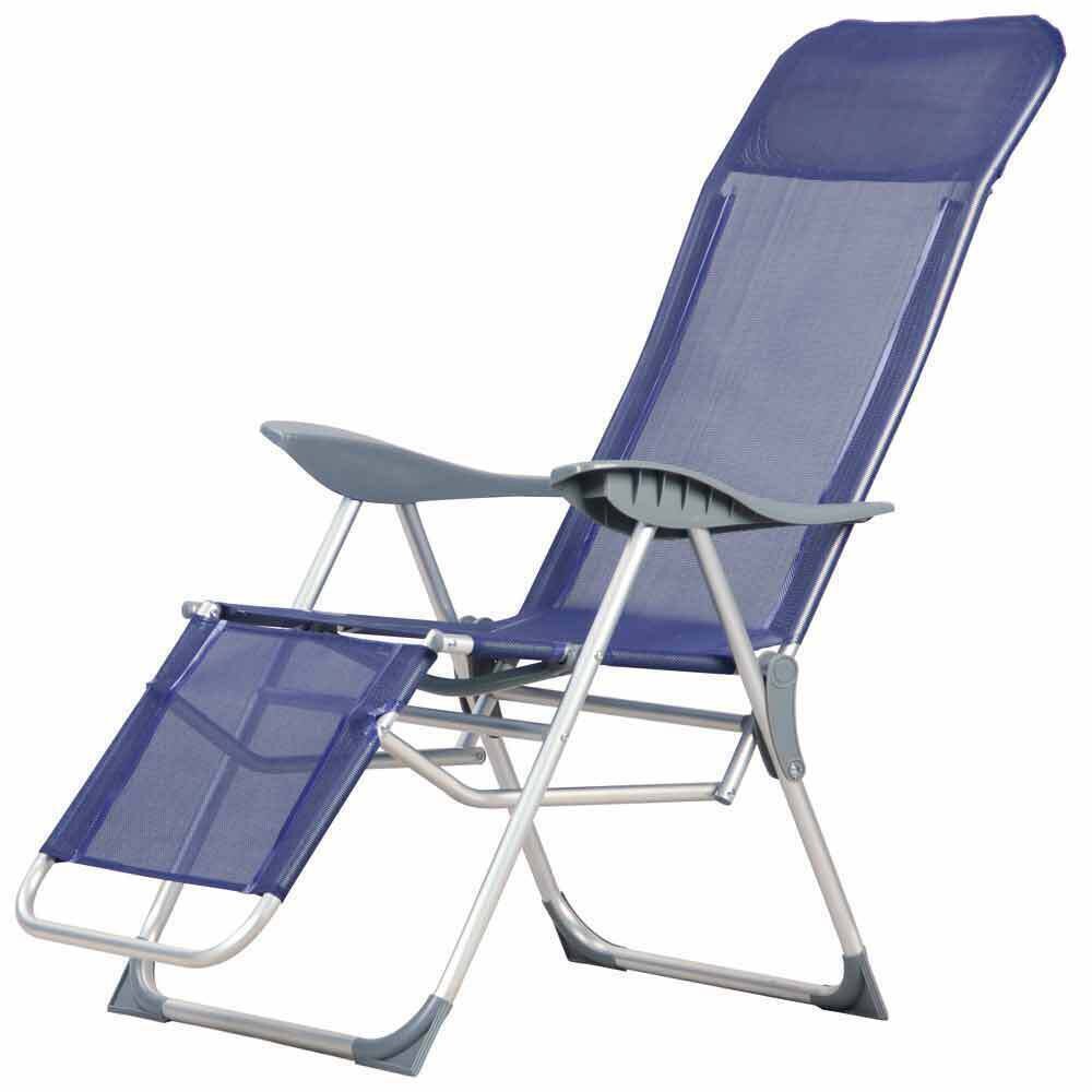 Silla Playa Aluminio Atril 5 posiciones Con resposapies