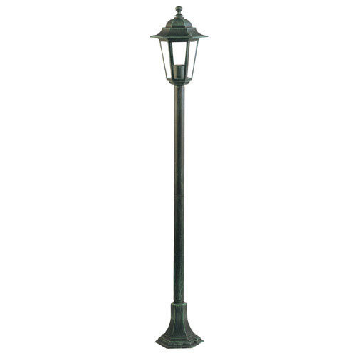 Farol Jard�n Hexagonal Verde Con columna