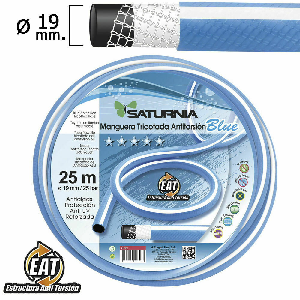 Manguera Tricotada No Torsion Blue � 19 mm. Rollo 25 metros Manguera Tricotada No Torsion Blue � 19 mm. Rollo 25 metros