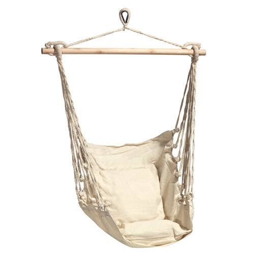 Hamaca Colgante Con Travesa�o Color Natural 200x100 cm.