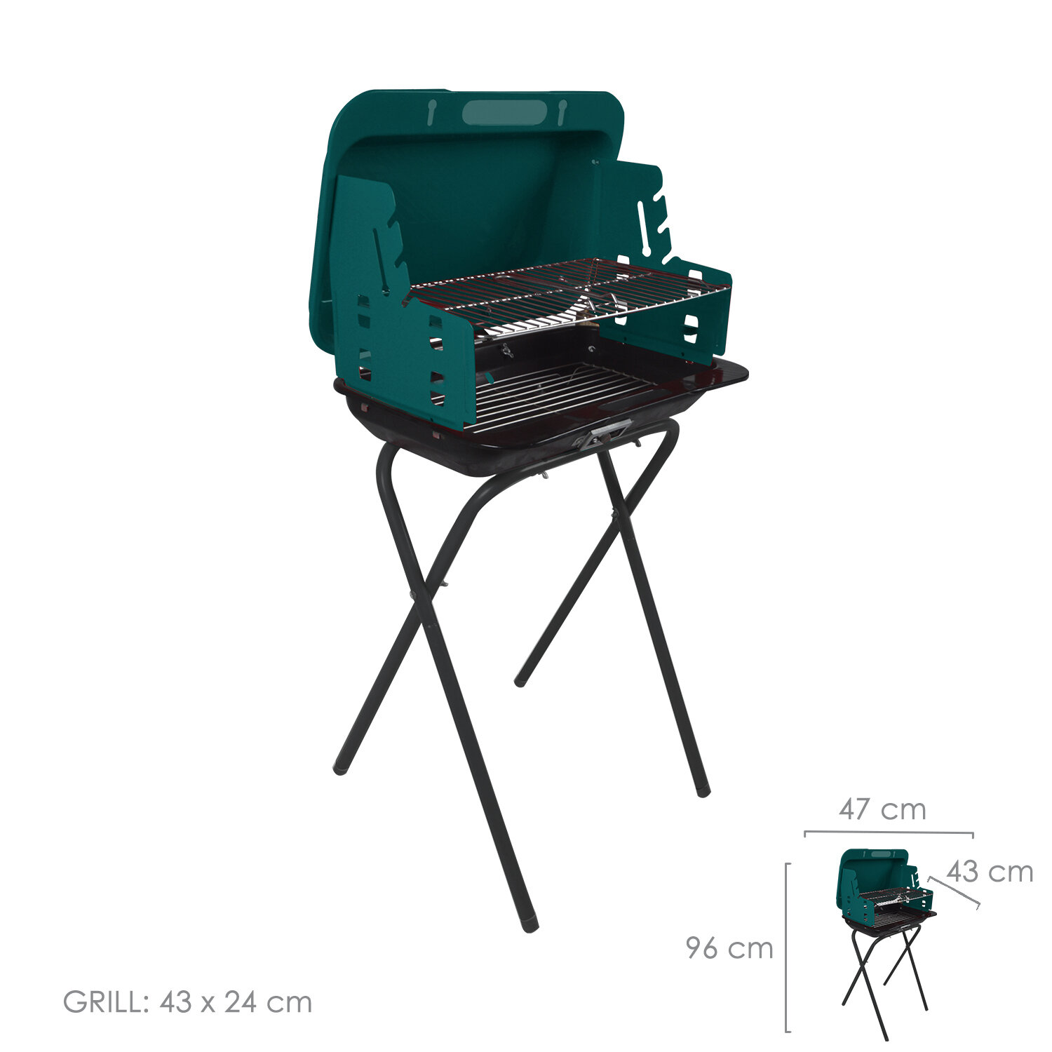 Barbacoa Saturnia Dakota 47x43x96 (Alt) cm.