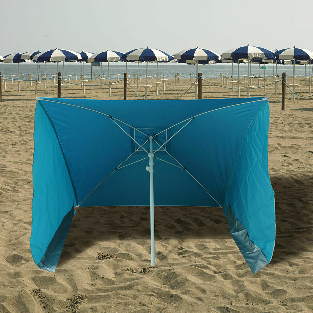 Sombrilla Playa Con laterales Antiviento 170x170 cm. Sombrilla Playa Con laterales Antiviento 170x170 cm.