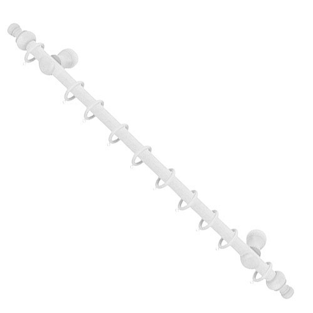 Barra Cortina Madera Completa 1,80 Metros x 20 mm. Blanco Barra Cortina Madera Completa 1,80 Metros x 20 mm. Blanco