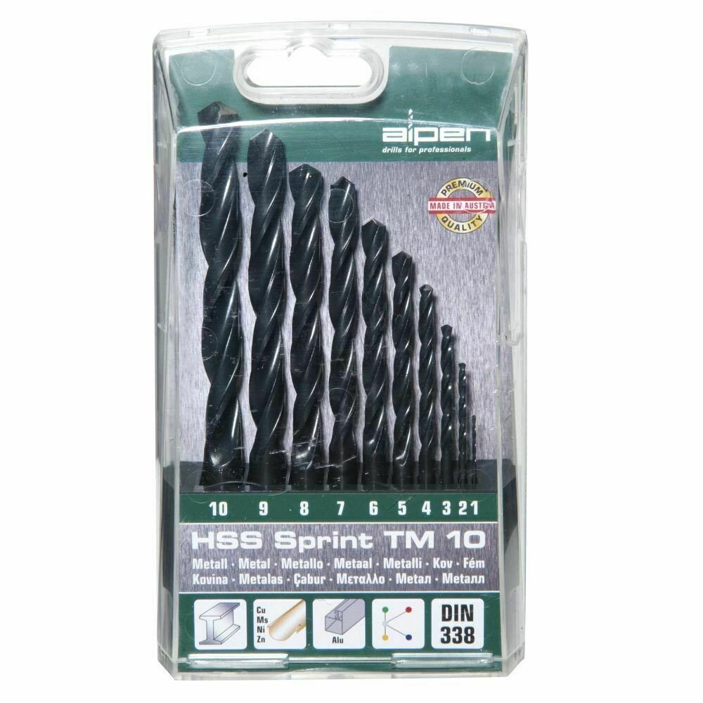 Estuche Brocas Alpen Hss Sprint   10 Piezas