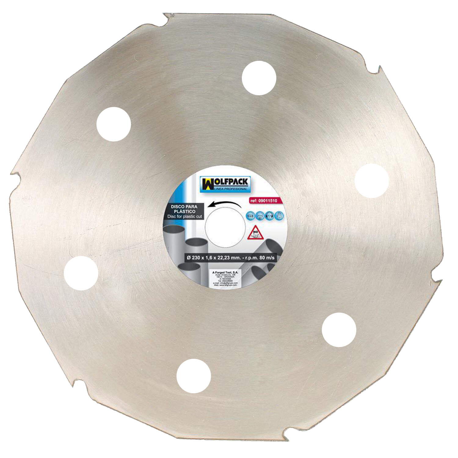 Disco Materiales Plasticos 230 mm.