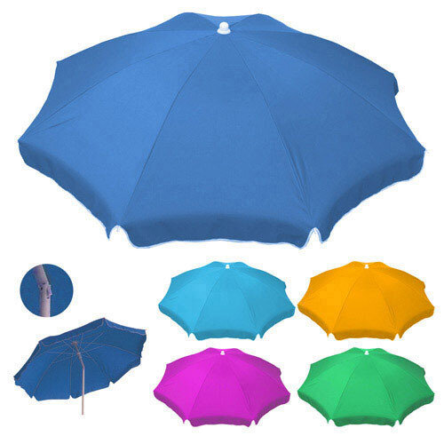 Sombrilla Playa Poliester 180 cm. Colores Surtidos