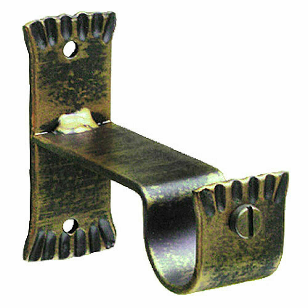 Soporte Central Forja � 28 mm. Negro / Dorado Juego 2 Piezas