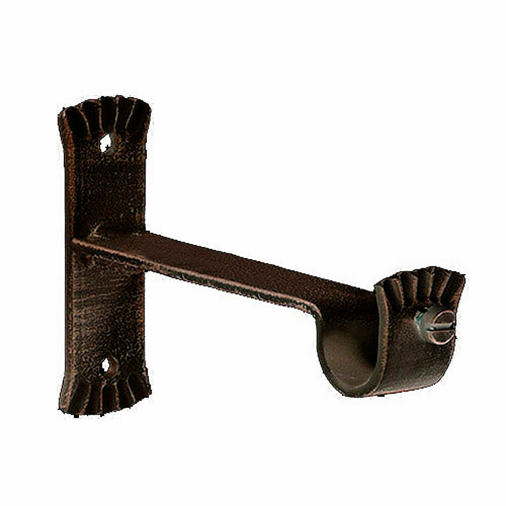 Soporte Largo Forja � 20 mm. Negro / Oro  (Blister 2 Piezas)