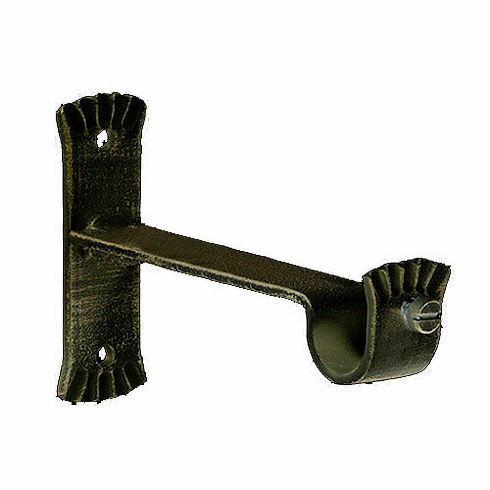 Soporte Largo Forja � 20 mm. Negro  (Blister 2 Piezas)
