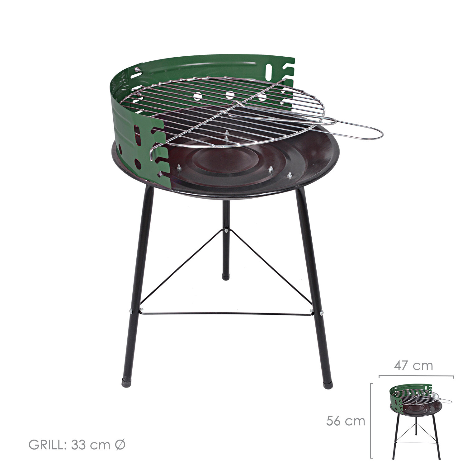 Barbacoa  Saturnia "Cocinero" Redonda 47x36x56 (Alt.) cm.