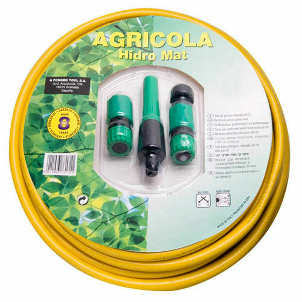 Manguera Jardin Hidro Mat � 15 mm. - 5/8" Rollo 15 Metros Con  Accesorios