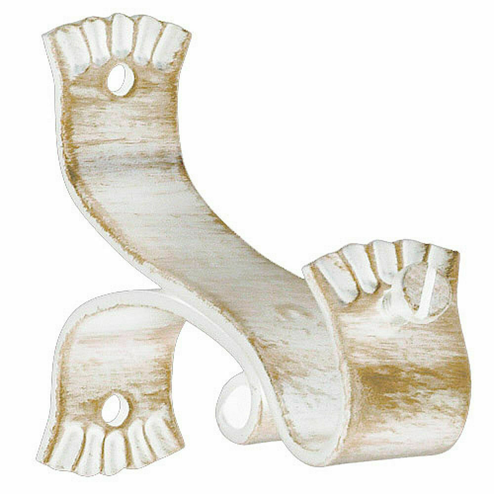 Soporte Forja � 20 mm. Ola Largo Marfil / Oro Juego 2 Piezas