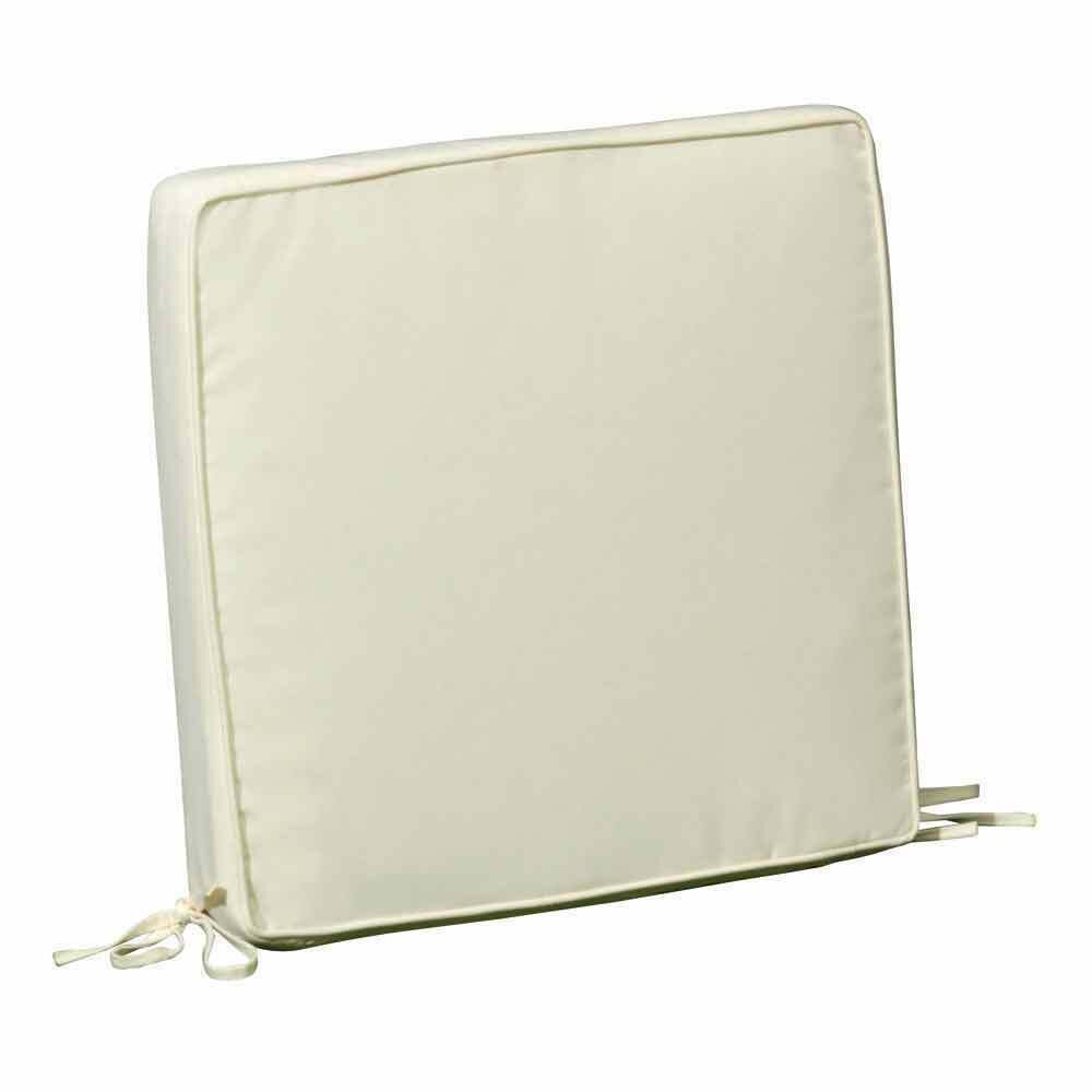 Coj�n Para Silla 40x40x8 cm. Beige Desenfundable Con Borde