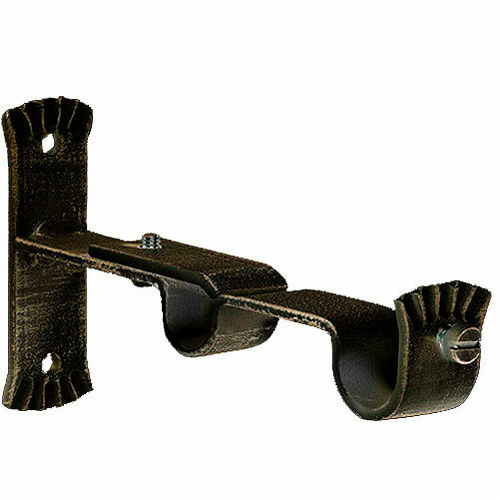 Soporte Doble Forja 28-20 � mm. Negro / Dorado