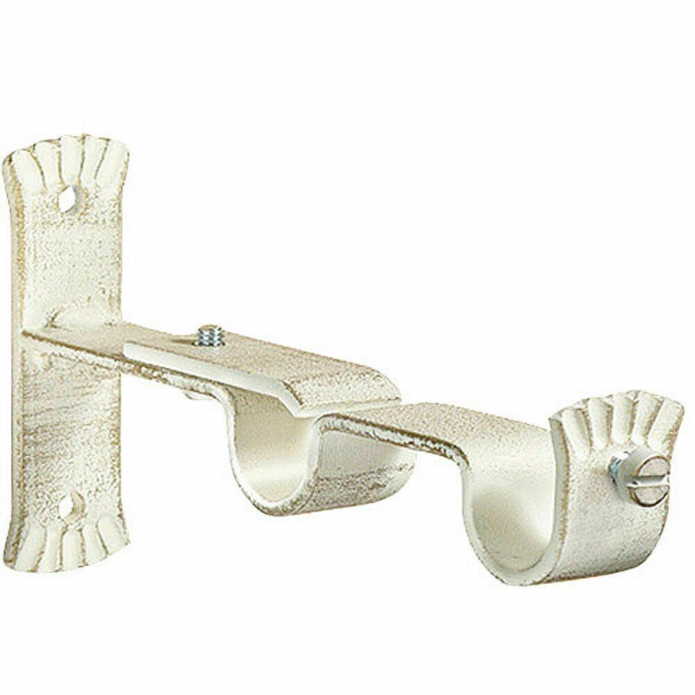 Soporte Doble Forja � 28 mm. Marfil / Oro  (Blister 1 Piezas)