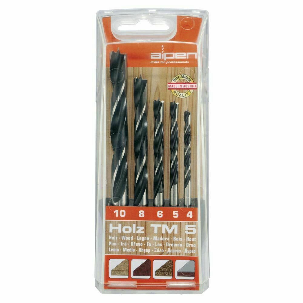 Estuche Brocas Alpen Madera   5 Piezas