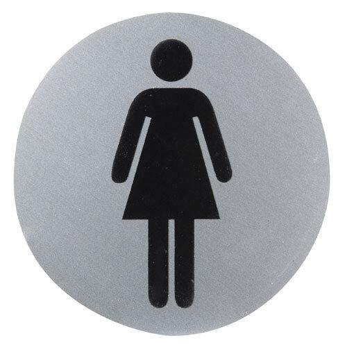 Cartel Aluminio Ba�o Mujer �12 cm.