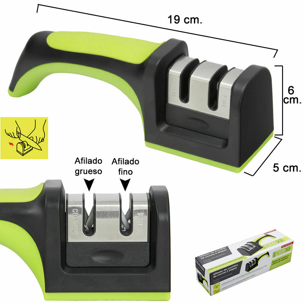 Afilador Cuchillos 2 Etapas Con Mango