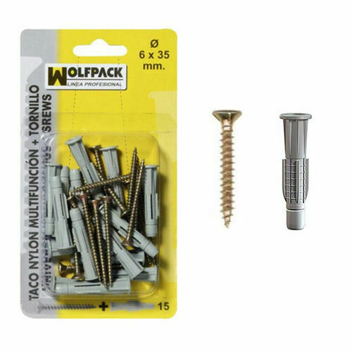 Taco Multiacci�n+Tornillo MU  6x45 mm. (15 Piezas)