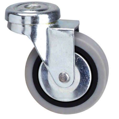 Rueda Goma Gris Pasante   60 mm.