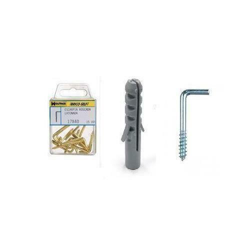 Taco N� 4 Con Alcayatas Rosca 17x40 mm.  10 unidades