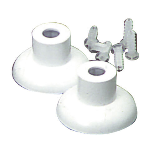 Juego Soportes Ba�o Plastico Blanco 16 mm.