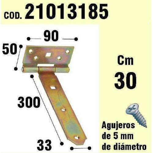 Soporte Para Madera Bisagra Bicromatado 300 mm. Soporte Para Madera Bisagra Bicromatado 300 mm.