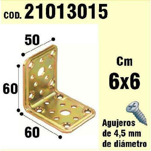 Soporte Para Madera �ngulo   50x 60x 60 mm.