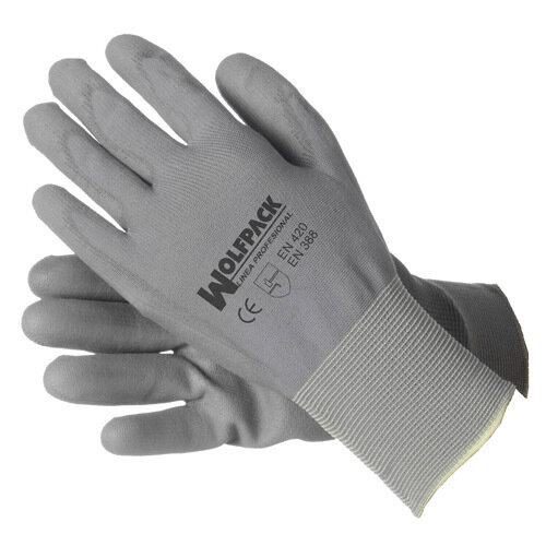 Guantes Poliuretano / Nylon Impregnado 10 Guantes Poliuretano / Nylon Impregnado 10" (Par)