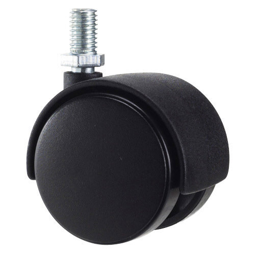 Rueda Domestica Nylon Negro Espiga M10x50 mm.