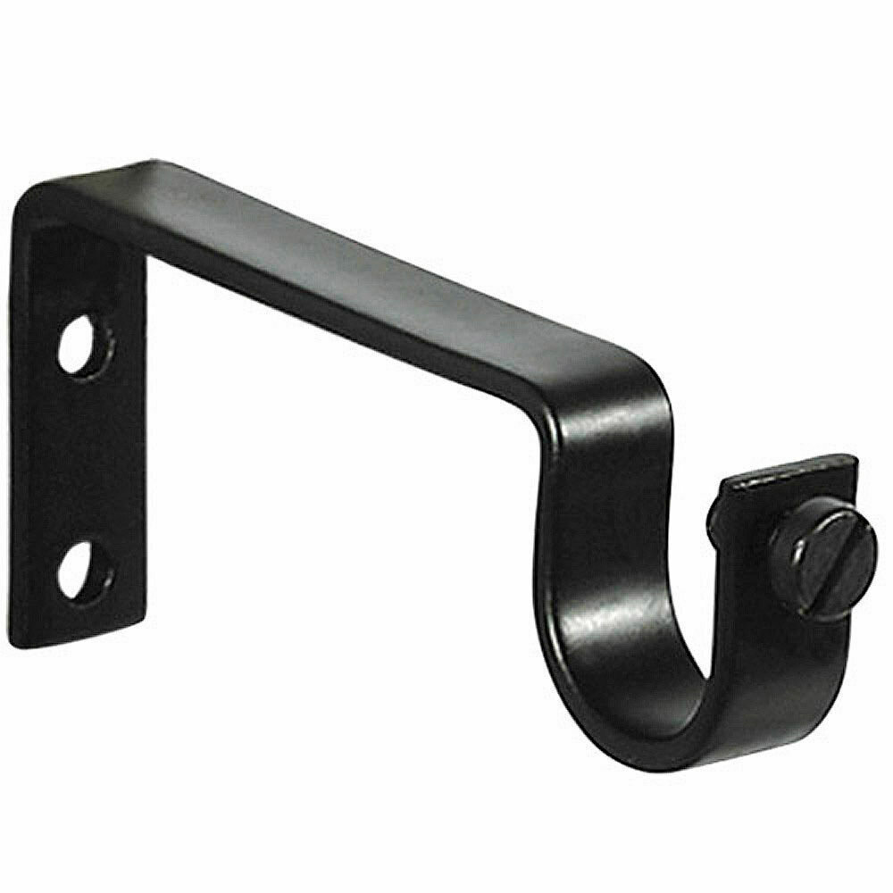 Soporte Sencillo Forja � 20 mm. Negro (Blister 2 Piezas)