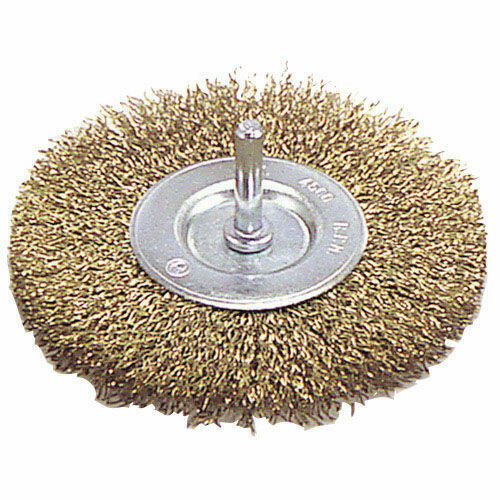 Cepillo Acero latonado Disco        100 mm. 1/4".