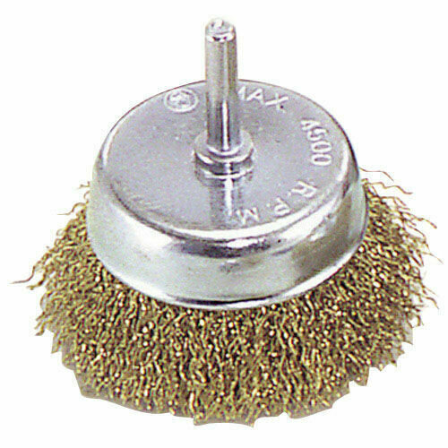 Cepillo Acero latonado Taza 75 mm. 1/4 Cepillo Acero latonado Taza 75 mm. 1/4".