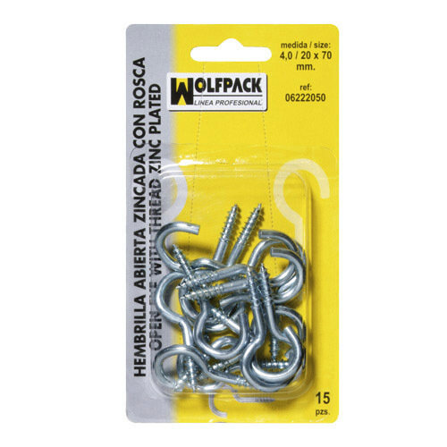 Hembrilla Abierta 4,0 / 20 x 80 mm. (15 Piezas)