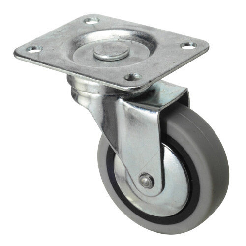 Rueda Industrial Goma Gris Placa 40 mm. Rueda Industrial Goma Gris Placa 40 mm.