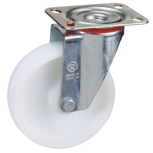 Rueda Industrial Nylon Placa 100 mm.