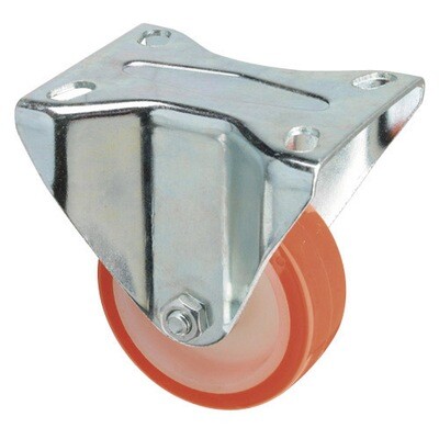 Rueda Industrial Poliuretano Fija 125 mm. Rueda Industrial Poliuretano Fija 125 mm.