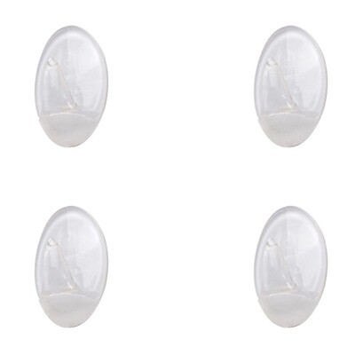 Colgador Oryx  Transparente Peque�o (Blister 4 Unidades) Adhesivo