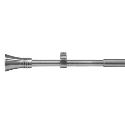 Barra Cortina Extensible Metal � 19 mm. Extensible 2,0 / 3,8 metros Niquel Mate Copa Sin Anillas