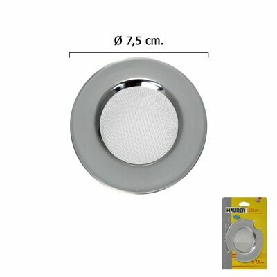Filtro Cestillo Malla para Lavabo / Fregadero Inoxidable 7,5 cm.