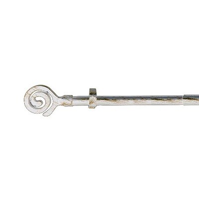 Barra Cortina Extensible Metal � 19 mm. Extensible 1,1 / 2,0 Metros Marfil Oro Espiga Sin Anilla