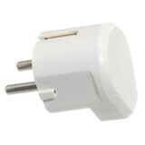 Clavija / Enchufe Salida Lateral 16 A. 250 V. Blanca