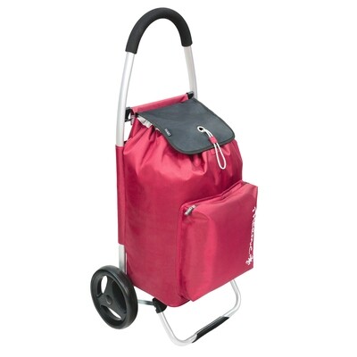 Carro De La Compra Aluminio Con Ganchos 2 Ruedas Burdeos 50 Litos Carrito De La Compra Con Bolsa T�rmica Refrigeraci�n