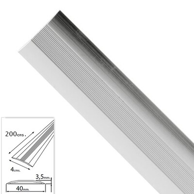 Tapajuntas Adhesivo Para Moquetas Metal Plata 200,0 cm.