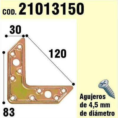 Soporte Para Madera Placa Soporte Para Madera Placa "L" Bicromatado 120 mm.