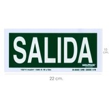 Cartel / Se�al Fluorescente Salida 22x10 cm.