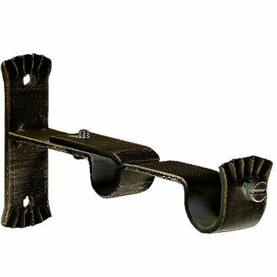 Soporte Doble Forja 28-20 � mm. Negro / Dorado