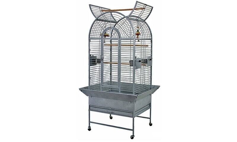 Pajarera para loros con apertura 154 alto cm x 83x73 cm con faldones