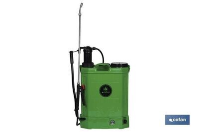 PULVERIZADOR DE ESPALDA DE 16L ELÉCTRICO Y MANUAL