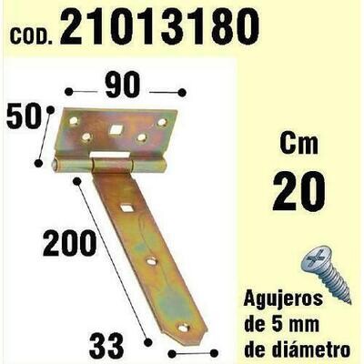 Soporte Para Madera Bisagra Bicromatado 200 mm.